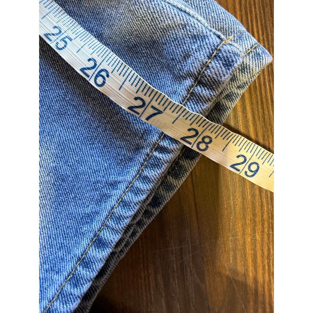 H&M Vintage Fit High Waisted Button Fly Silver Studded Denim Jeans Size 31 - Picture 11 of 11